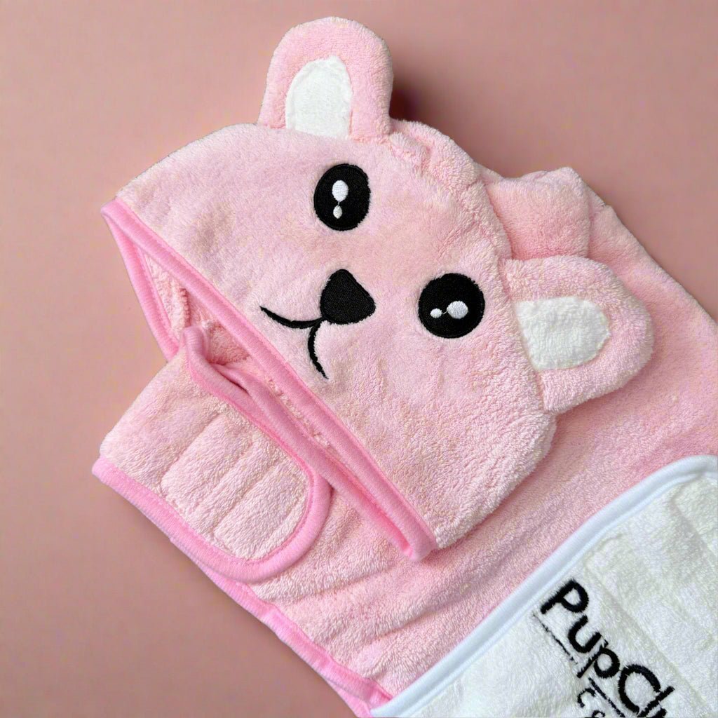 Dog Drying Robe | Microfibre Towel Coat – Pink | Pup Club Couture - Poochella®