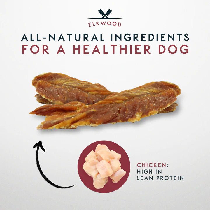 Elkwood Chicken Jerky Strips Dog Treats | 100% Real Chicken Natural Dog Treats 70g - Poochella®