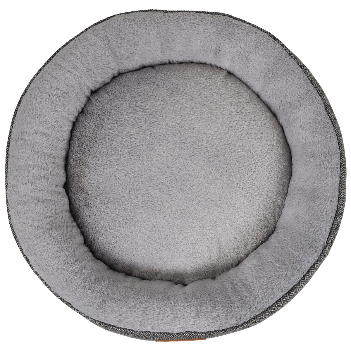Gray pet bed on a white background