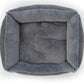 Gray pet bed on a white background