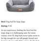 Gray herringbone Balmoral nest bed for large dogs with text description.