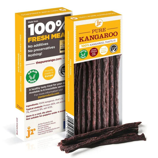 JR Pure Kangaroo Meat Sticks | Hypoallergenic Natural Dog Treats | Grain Free Dog Treats - Poochella®
