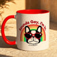 Love Pride Sounds Gay Ceramic Two Tone Dog Mug Rainbow | Poochella® - Poochella®