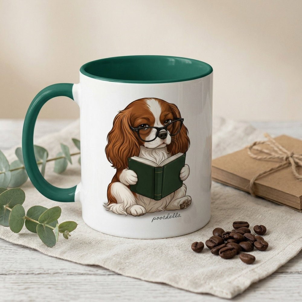One More Chapter King Charles Cavalier Two-Tone Mug | Poochella® - Poochella®