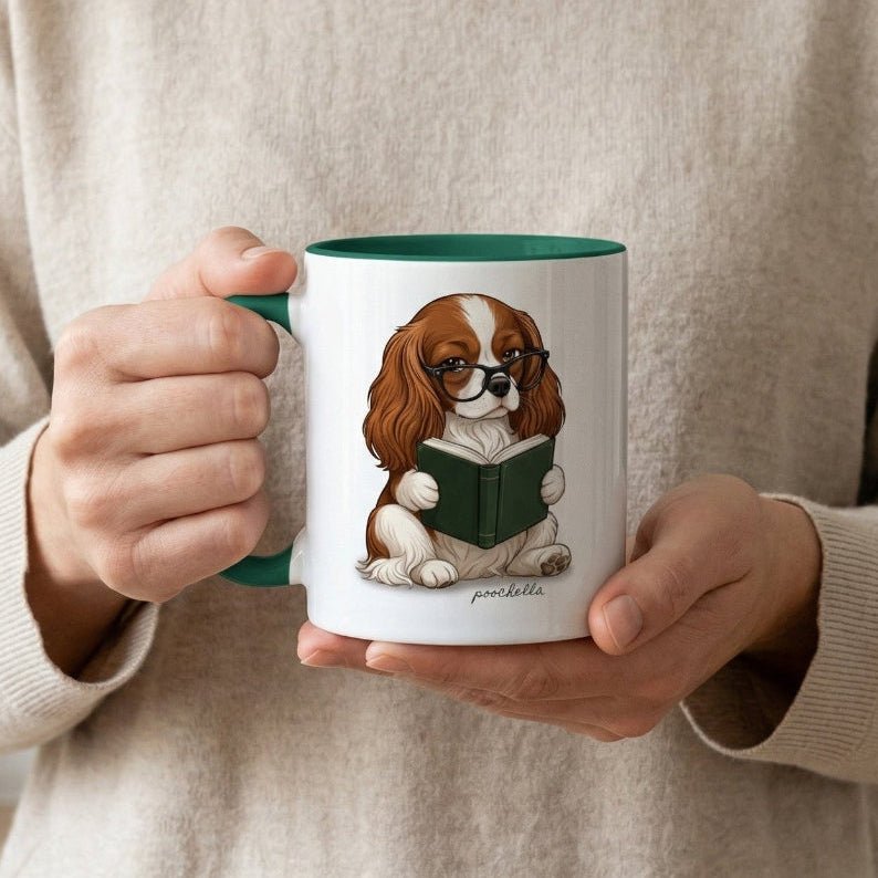 One More Chapter King Charles Cavalier Two-Tone Mug | Poochella® - Poochella®