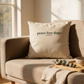 Peace Love & Dogs Organic Cotton Cushion Cover Minimal Home Decor | Poochella® - Poochella®