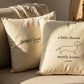 Peace Love & Dogs Organic Cotton Cushion Cover Minimal Home Decor | Poochella® - Poochella®