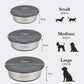 Pup & Kit Lid-It Stay Fresh Dog Bowl | Grey Stainless Steel Pet Bowl | Airtight Lid Travel Dog Bowl - Poochella®