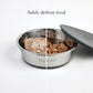 Pup & Kit Lid-It Stay Fresh Dog Bowl | Grey Stainless Steel Pet Bowl | Airtight Lid Travel Dog Bowl - Poochella®