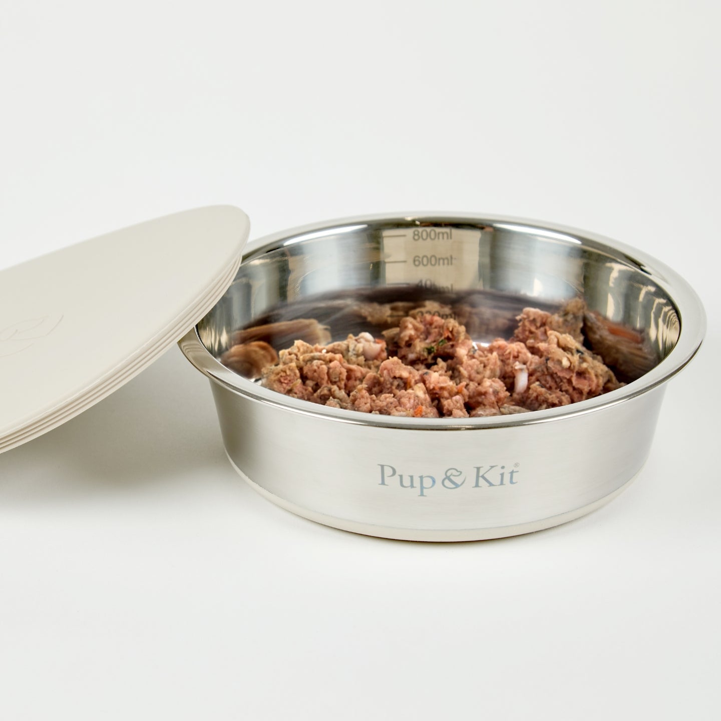 Pup & Kit Lid-It Stay Fresh Dog Bowl | Stainless Steel Pet Bowl with Airtight Lid - Poochella®