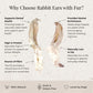 Rabbit Ears with Fur for Dogs | Natural Dog Chews | Poochella® - Poochella®