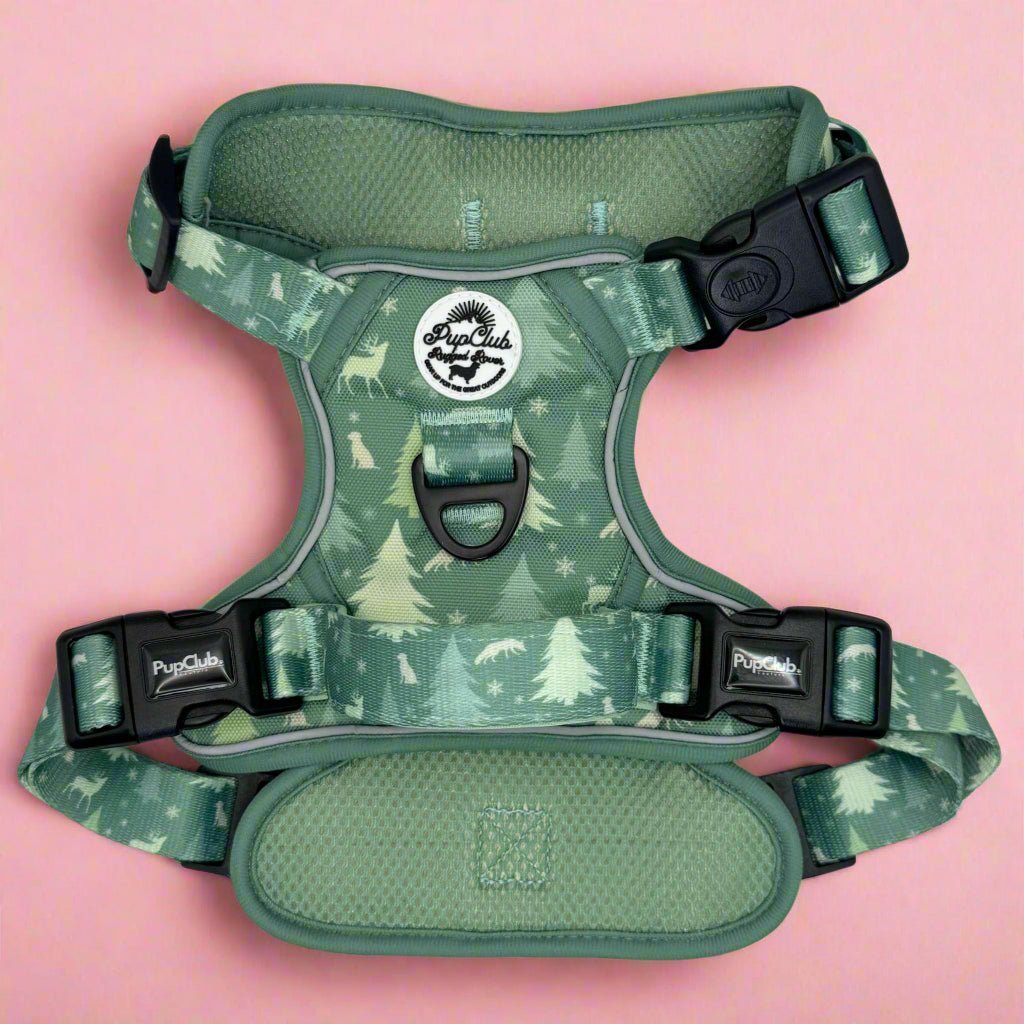 Rugged Rover™ No-Pull Dog Harness Evergreen Trails | Pup Club Couture - Poochella®