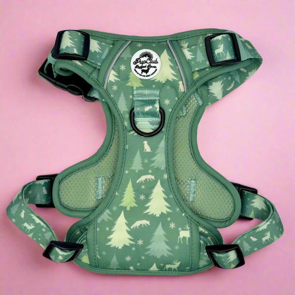 Rugged Rover™ No-Pull Dog Harness Evergreen Trails | Pup Club Couture - Poochella®