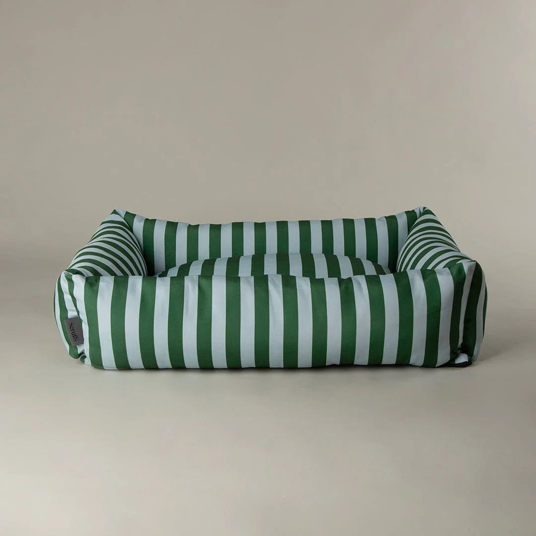 Scruffs Amalfi Dog Bed | Striped Box Bed with Recycled Fill | Colourful Pet Bed - Poochella®