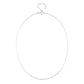 Silver necklace on a white background