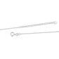 Silver chain necklace on a white background