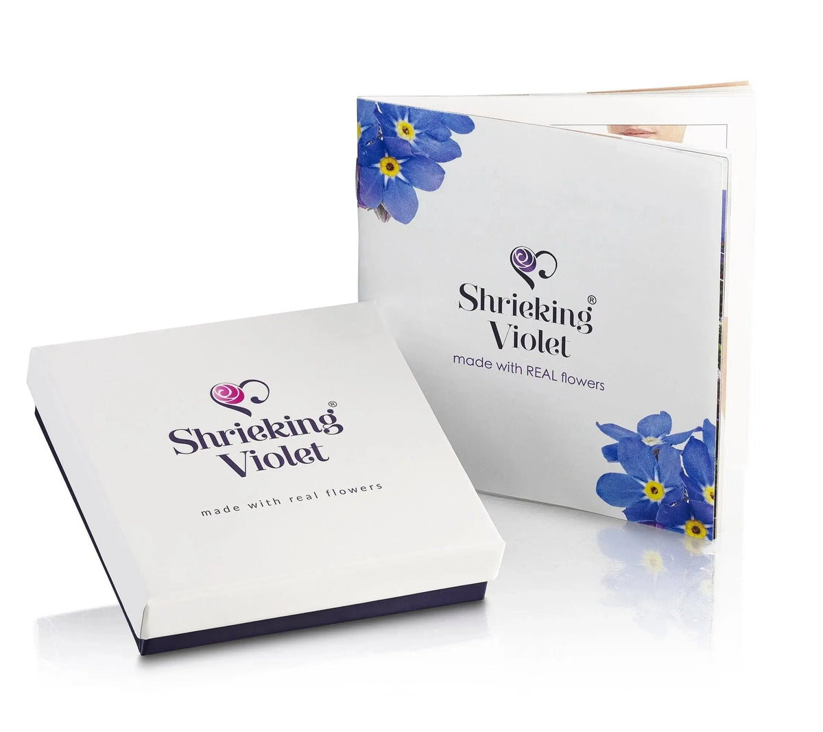 Two 'Shrieking Violet' products on a white background
