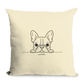 The French Hello Organic Cotton Cushion Cover | Minimal French Bulldog Home Decor | Poochella® - Poochella®