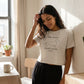 The Iconic Dachshund Heavy Faded Cropped T-Shirt | Minimal Dog Lover Streetwear | Poochella® - Poochella®