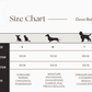 Size chart for Donut Beds with pet size categories, bed and sleep diameters, and breeds.
