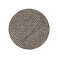 Round fabric swatch with a herringbone pattern on a white background
