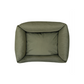 Green pet bed on a white background