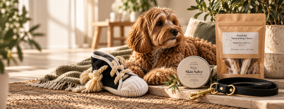 Poochella wholesale lifestyle products in a warm, contemporary home