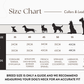 Size chart for dog collars and leads with breed guidelines.