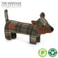 Tartan fabric large fox dog toy by ancol