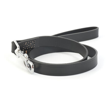 Ancol Classic Black Luxury Leather Dog Lead