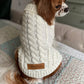 Canine & Co Dog Outfitters Cable Knit Oatmeal Cream Jumper