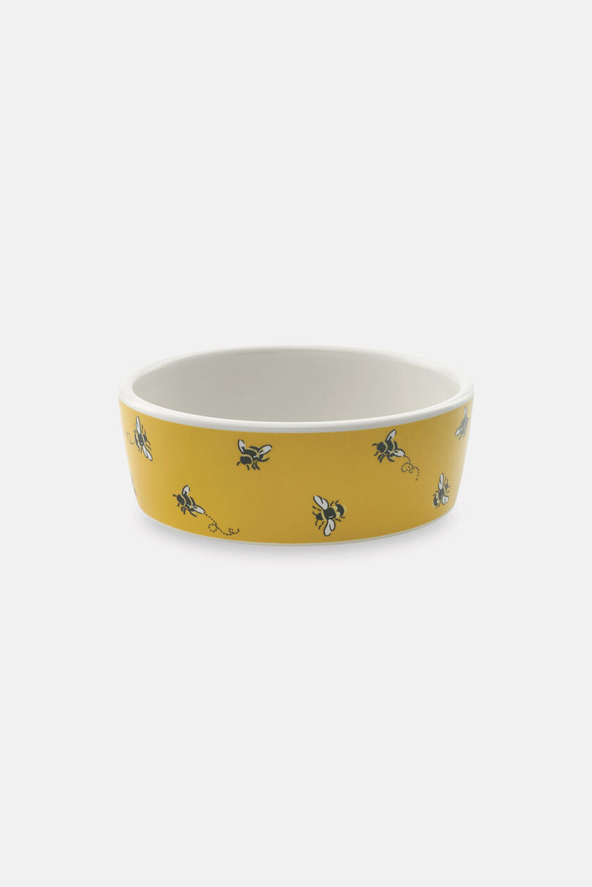 Cath Kidston® Bees Yellow Ceramic Pet Dog Bowl