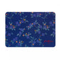blue floral pet feeding mat on white background