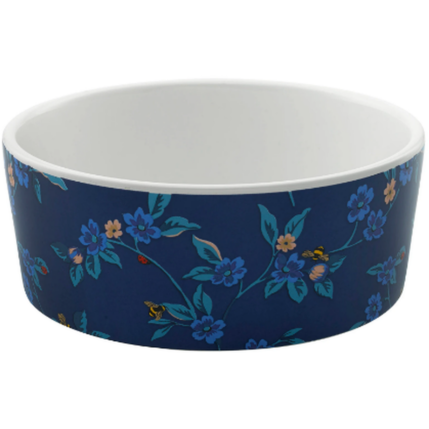 Cath Kidston® Greenwich Flowers Blue Ceramic Pet Bowl