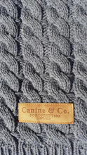 Canine & Co Dog Outfitters Cable Knit Roll Neck Jumper Grey