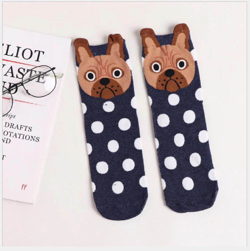 Sunny Socks Dog Print Cotton Socks