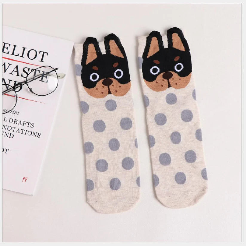 Sunny Socks Dog Print Cotton Socks