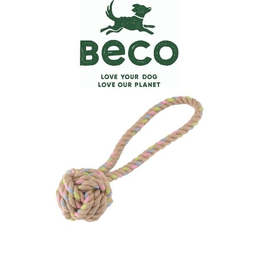 Beco Hemp Rope Ball on Loop Dog Toy