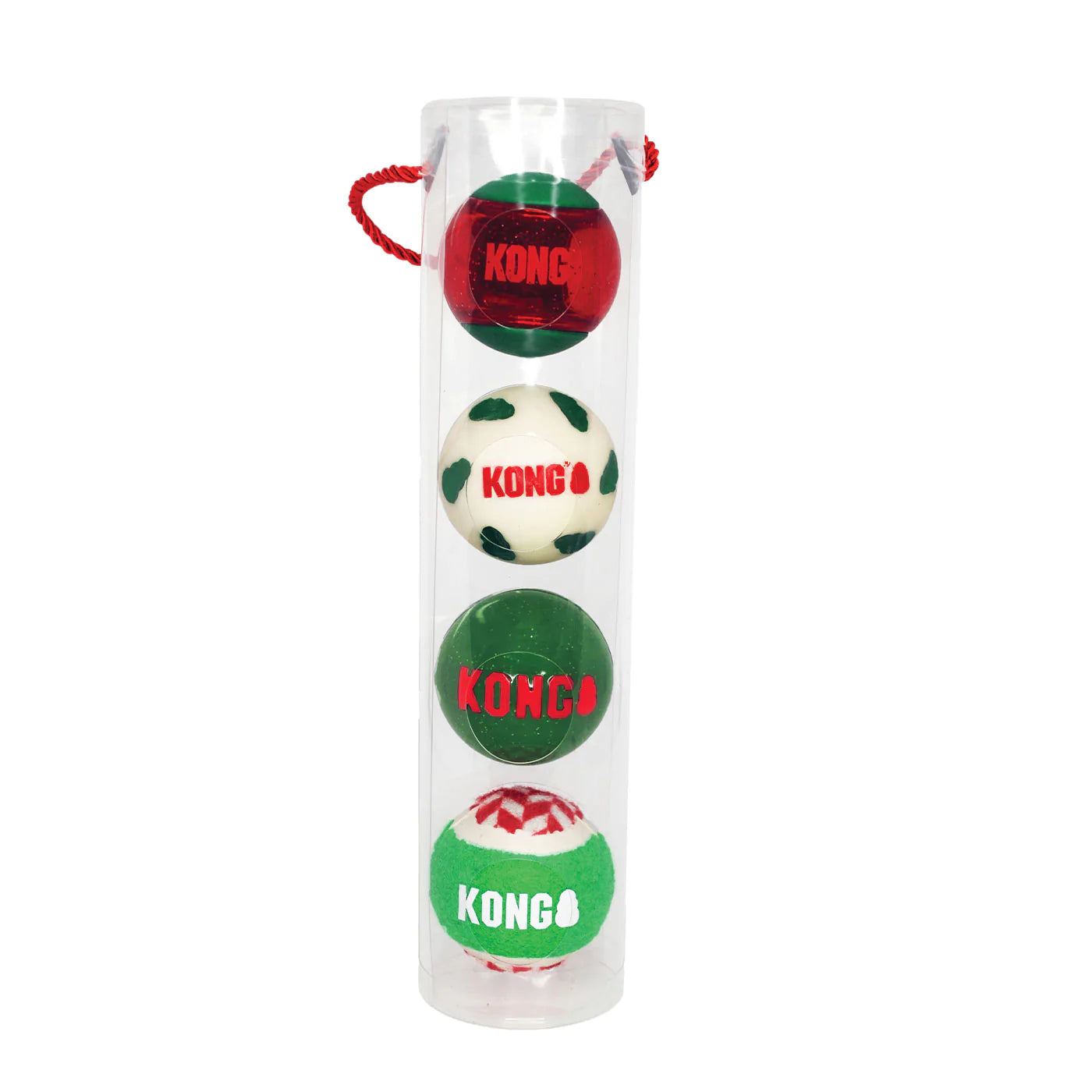 KONG® Festive Christmas Dog Ball Gift Set 4pk
