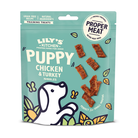 Lily's Kitchen Chicken and Turkey Nibbles Puppy Treats 70g