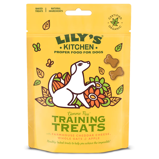 Lily's Kitchen Organic Dog Training Treats Cheese Oats & Apple 80g