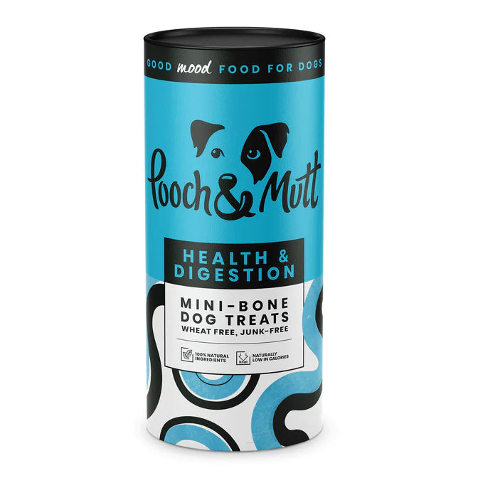 Pooch & Mutt Health & Digestion Natural Mini-Bone Dog Treats 125g