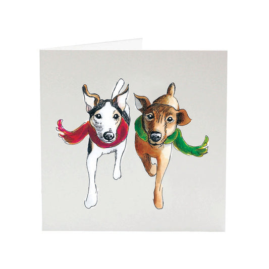 Hand Drawn Top Dog Christmas Cards by SJ Vickery (Pack of 6)