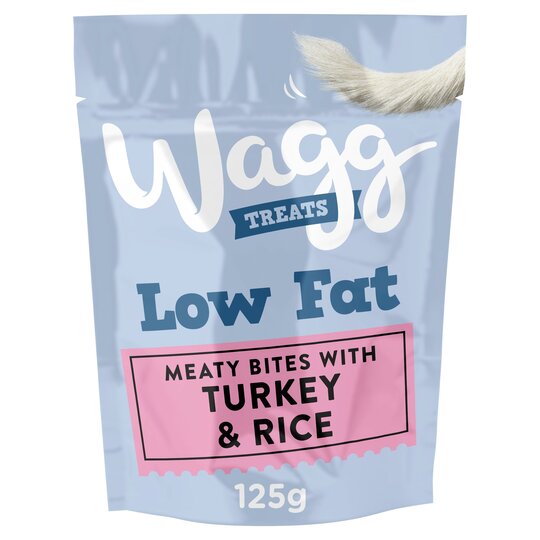 Wagg Meaty Bites Low Fat Dog Treats Turkey & Rice 125g