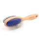 Ancol Ergo Double Sided Dog Brush | Pin & Bristle Grooming Brush | Detangling & Smoothing Dog Brush - Poochella®