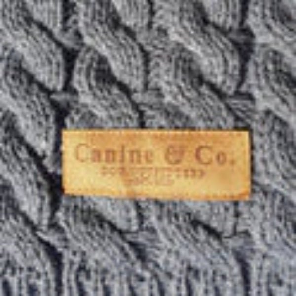 Canine & Co Cable Knit Rascal Dog Jumper – Grey | Roll Neck Dog Sweater | Warm Dog Clothing UK - Poochella®