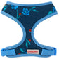 Cath Kidston® Greenwich Flowers Dog Harness | Blue Floral Quilted Pet Harness - Poochella®