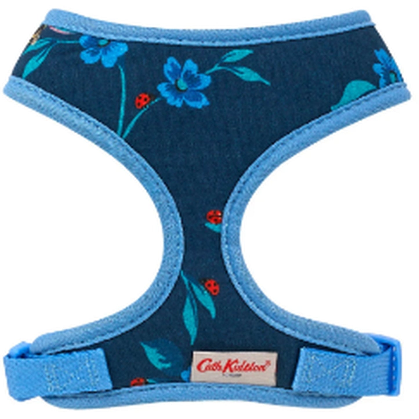 Cath Kidston® Greenwich Flowers Dog Harness | Blue Floral Quilted Pet Harness - Poochella®