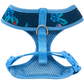 Cath Kidston® Greenwich Flowers Dog Harness | Blue Floral Quilted Pet Harness - Poochella®