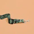 green leopard print dog seat belt attachment